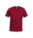 Duke Mens Signature 2 King Size Cotton V Neck T-Shirt (Red) - UTDC184
