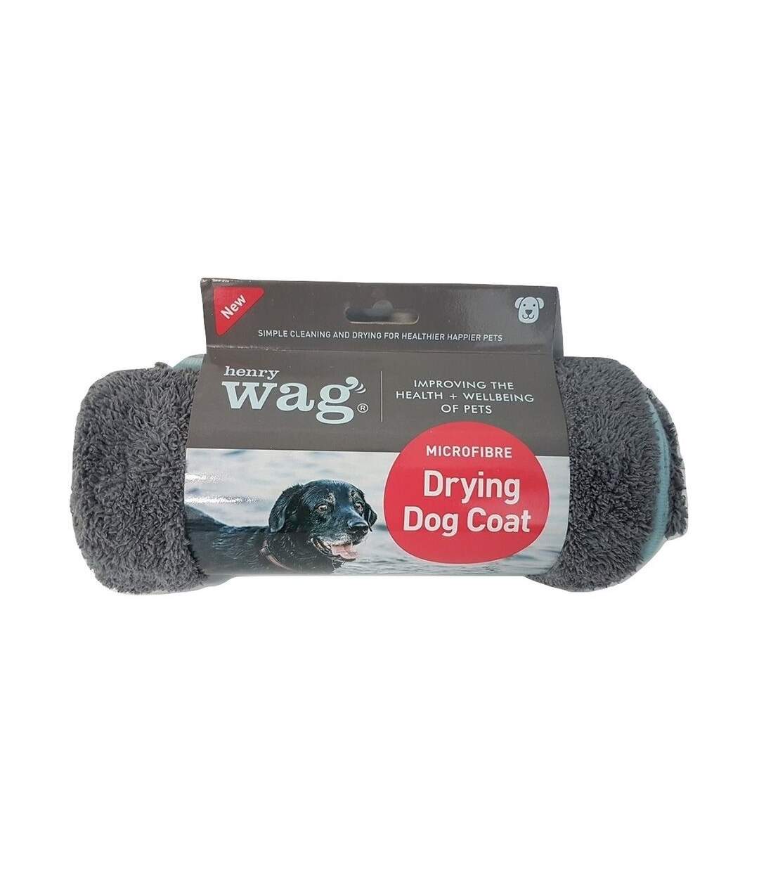 Dog drying coat large grey Henry Wag-1