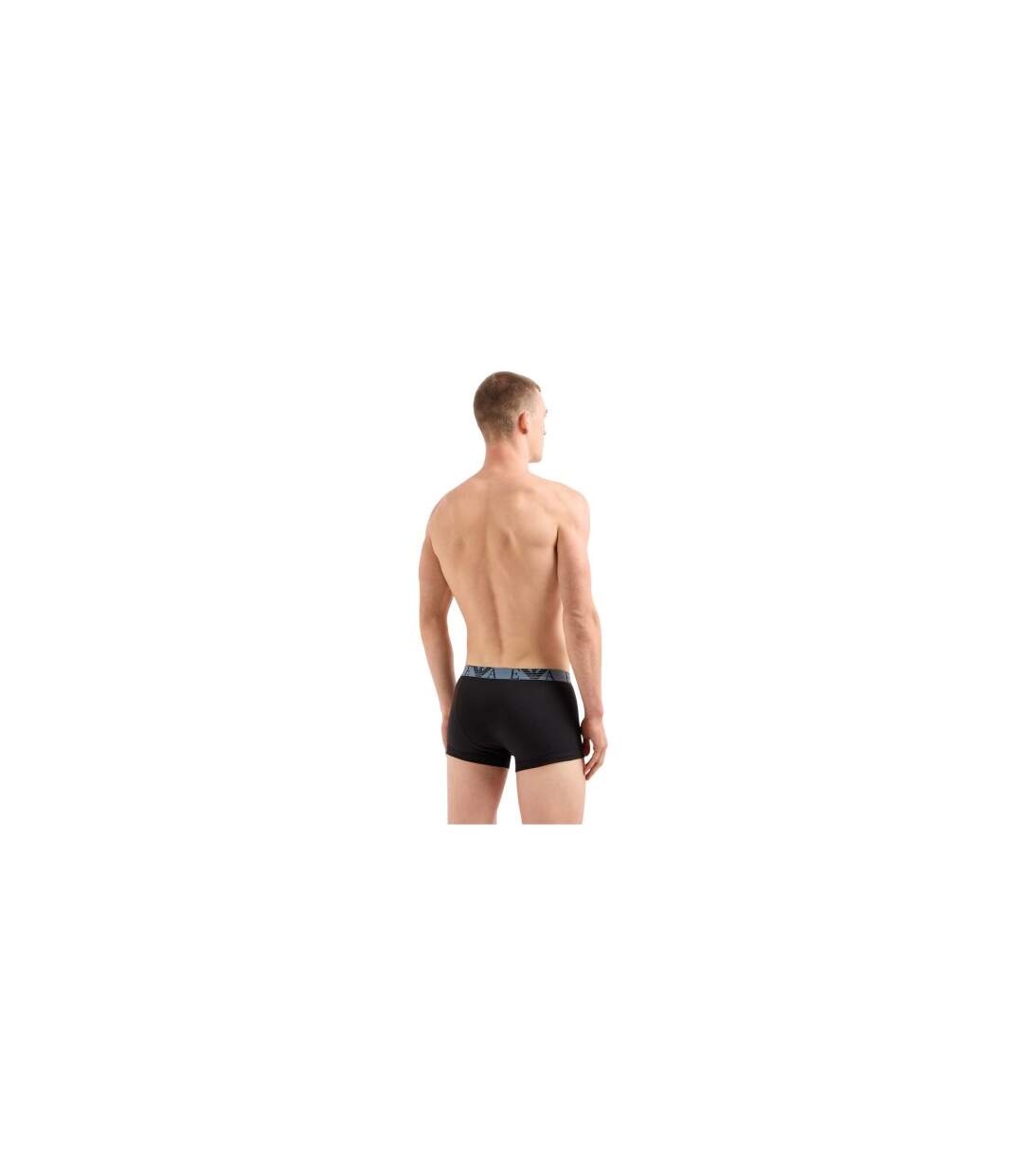 Pack Of 3  Mens Cotton Blend Boxer Shorts  Blue Grey Black Emporio Armani-1