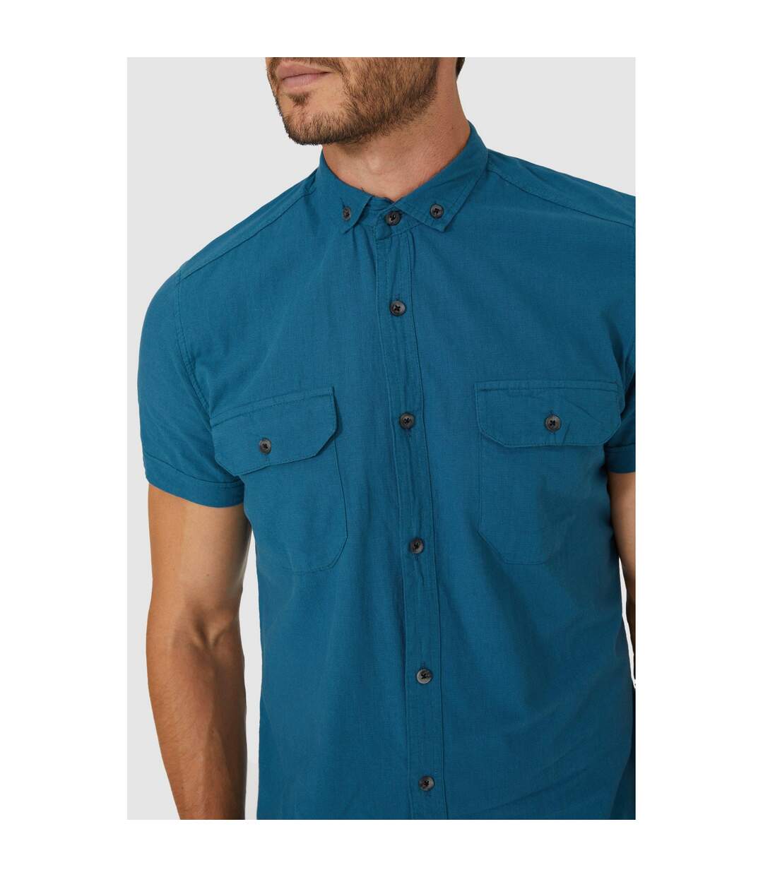 Chemise homme bleu marine Mantaray-3