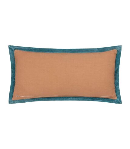 Paoletti Casa Embroidered Throw Pillow Cover (Rose/French Blue) (30cm x 60cm)