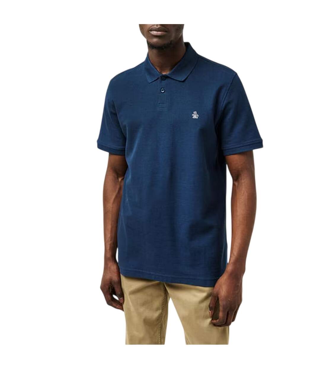Mens Embroidered Logo Polo Shirt Yale Blue Original Penguin-1