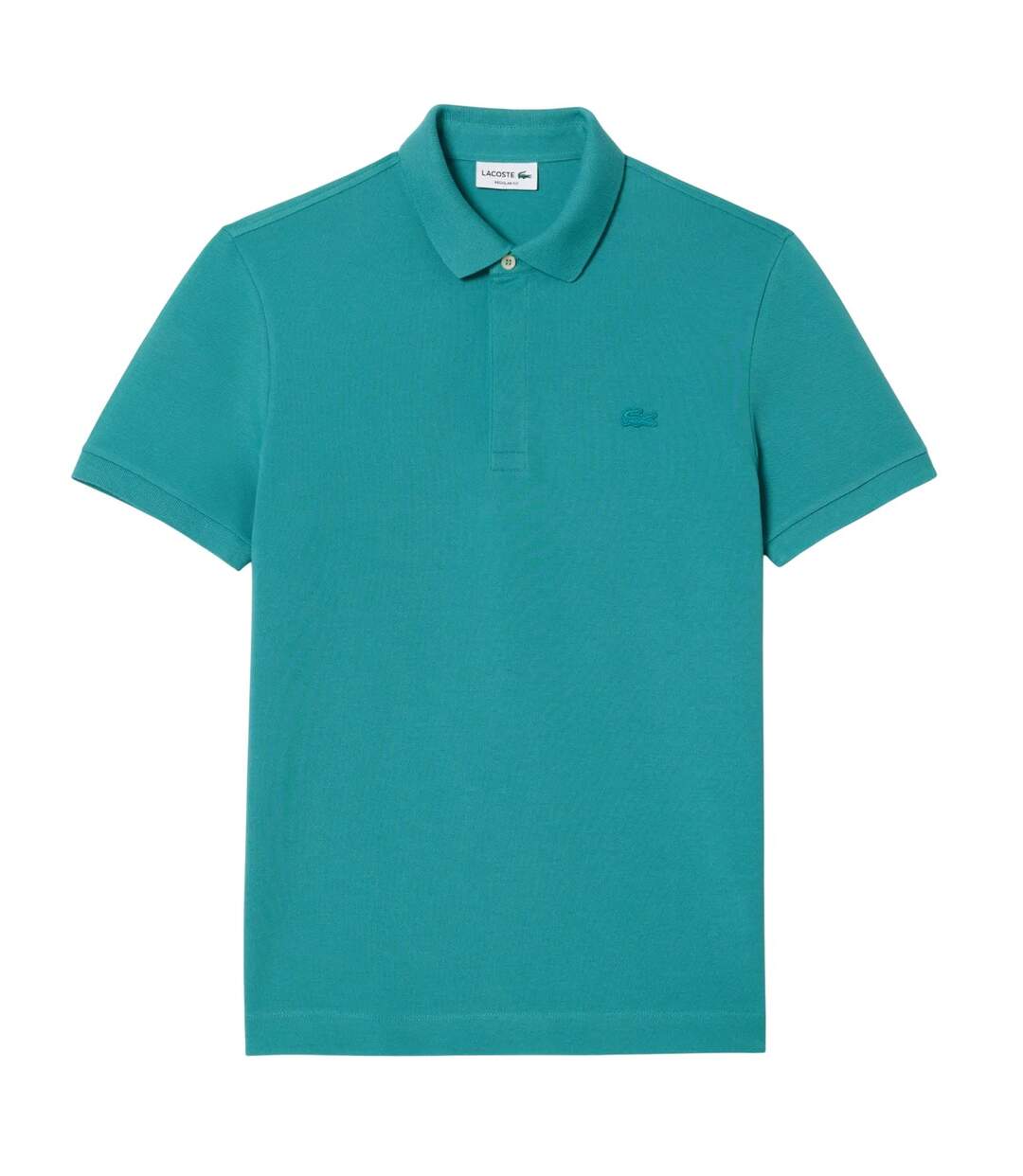 Mens Paris Stretch Regular Polo Shirt Teal Lacoste-2