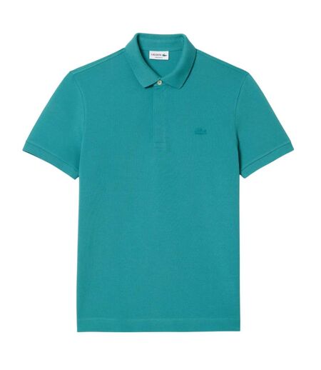 Mens Paris Stretch Regular Polo Shirt Teal Lacoste