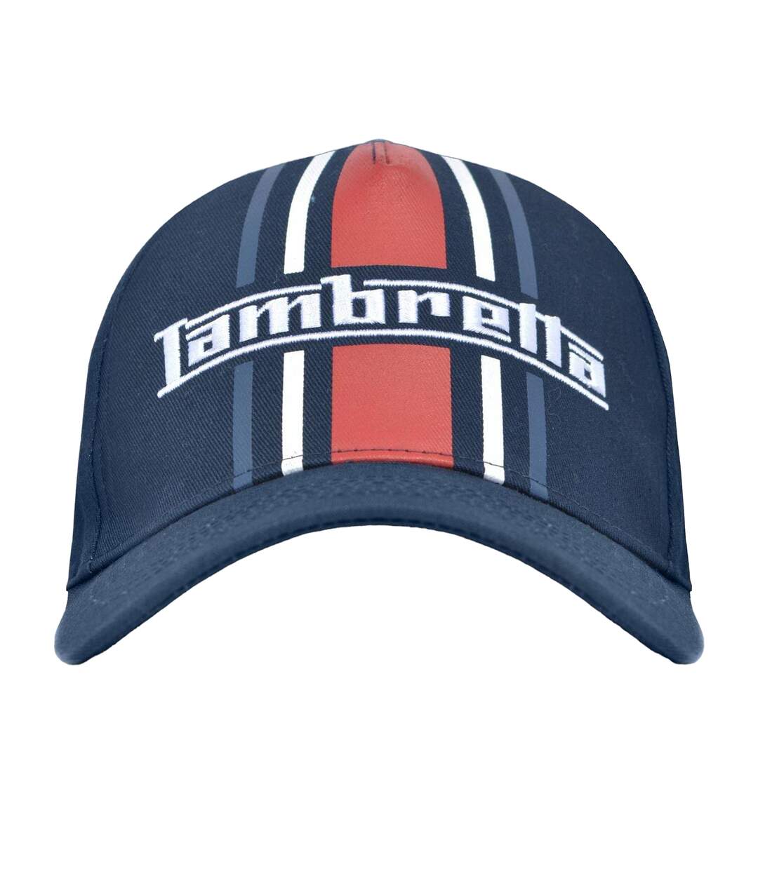 Casquette Motif/style À Rayures Bleu Marine Lambretta-1