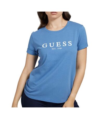 T-shirt Bleu Femme Guess 1981