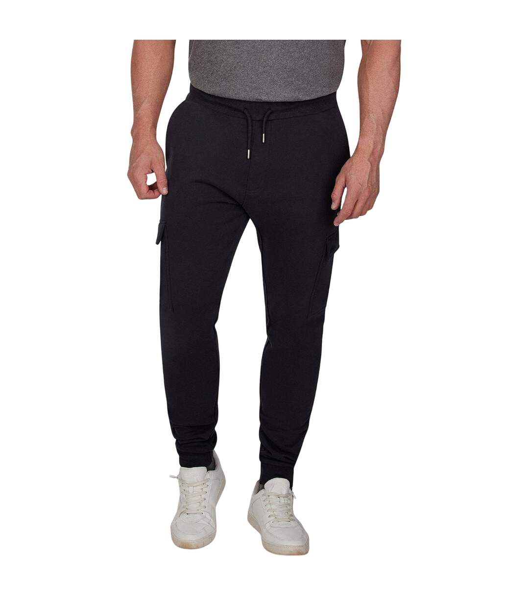 Pantalon de jogging à poches homme noir Raging Bull-1