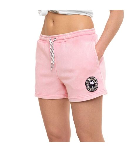 Short femme uni acid wash lien de serrage et patch côté Palm Paradise Vondutch