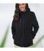 Unisex adult recycled polyester fleece jacket black Henbury