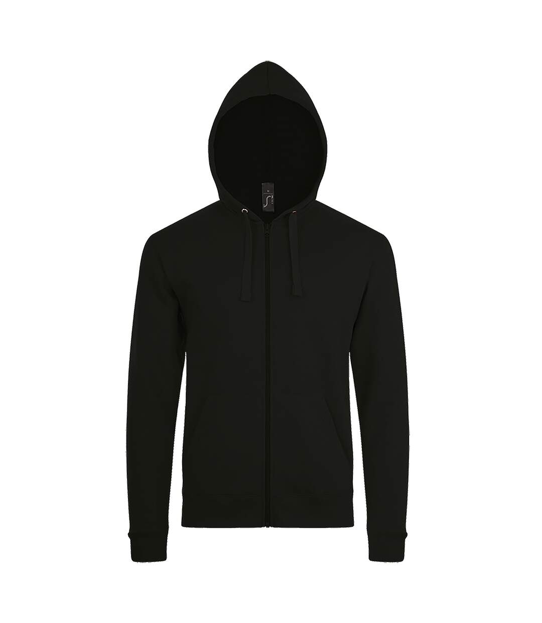 SOLS Mens Stone Zip Up Plain Hoodie (Black) - UTPC2784