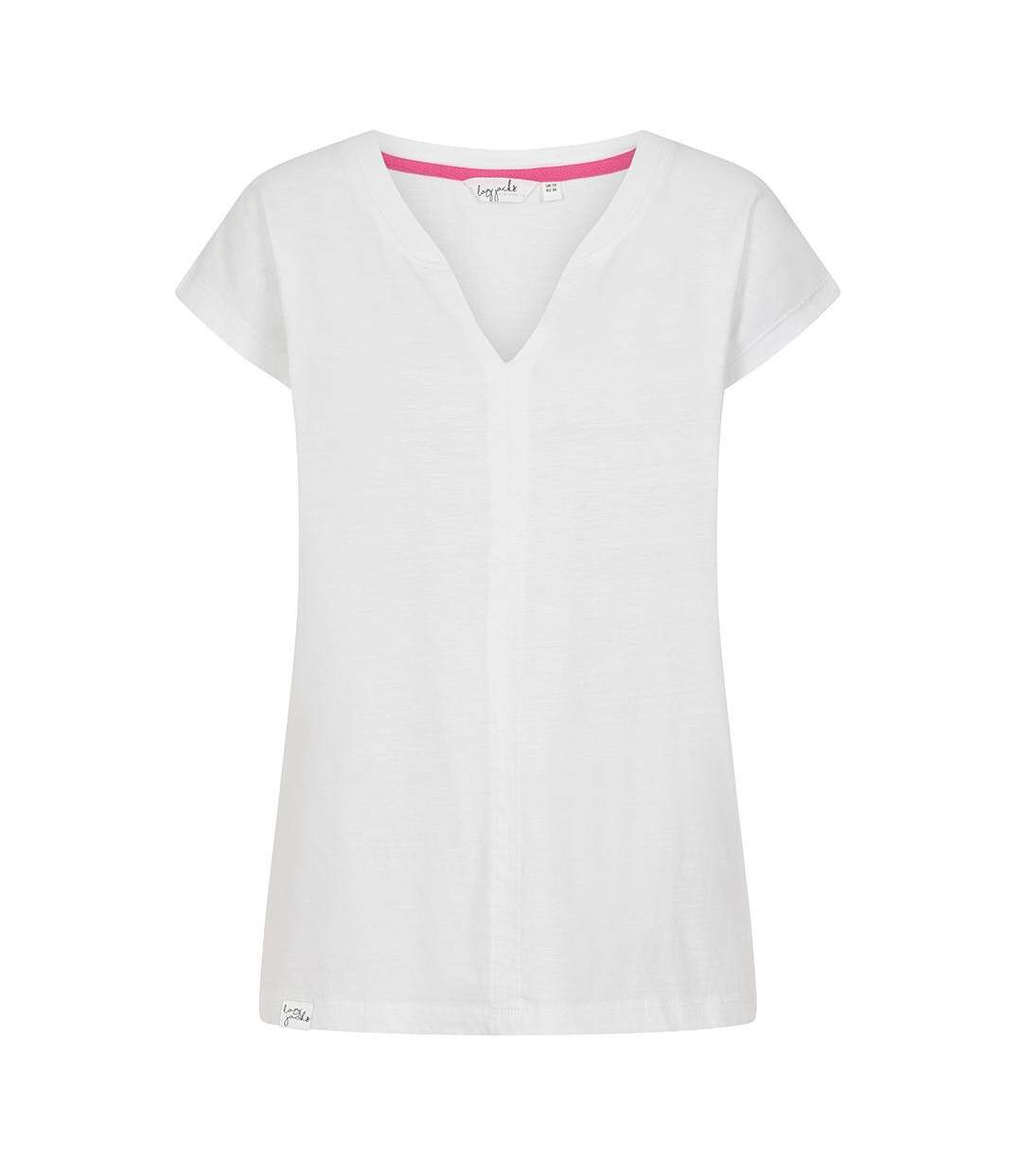 T-shirt Femme Blanc Lazy Jacks-1
