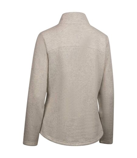 Womens/ladies Hoxie Marl Fleece Top Cream Marl Trespass