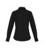 Womens/ladies Poplin Stretch Long-sleeved Shirt Black Premier-2
