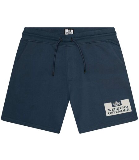 Short De Jogging Motif/style Logo Parma Homme Bleu Foncé Argenté Weekend Offender
