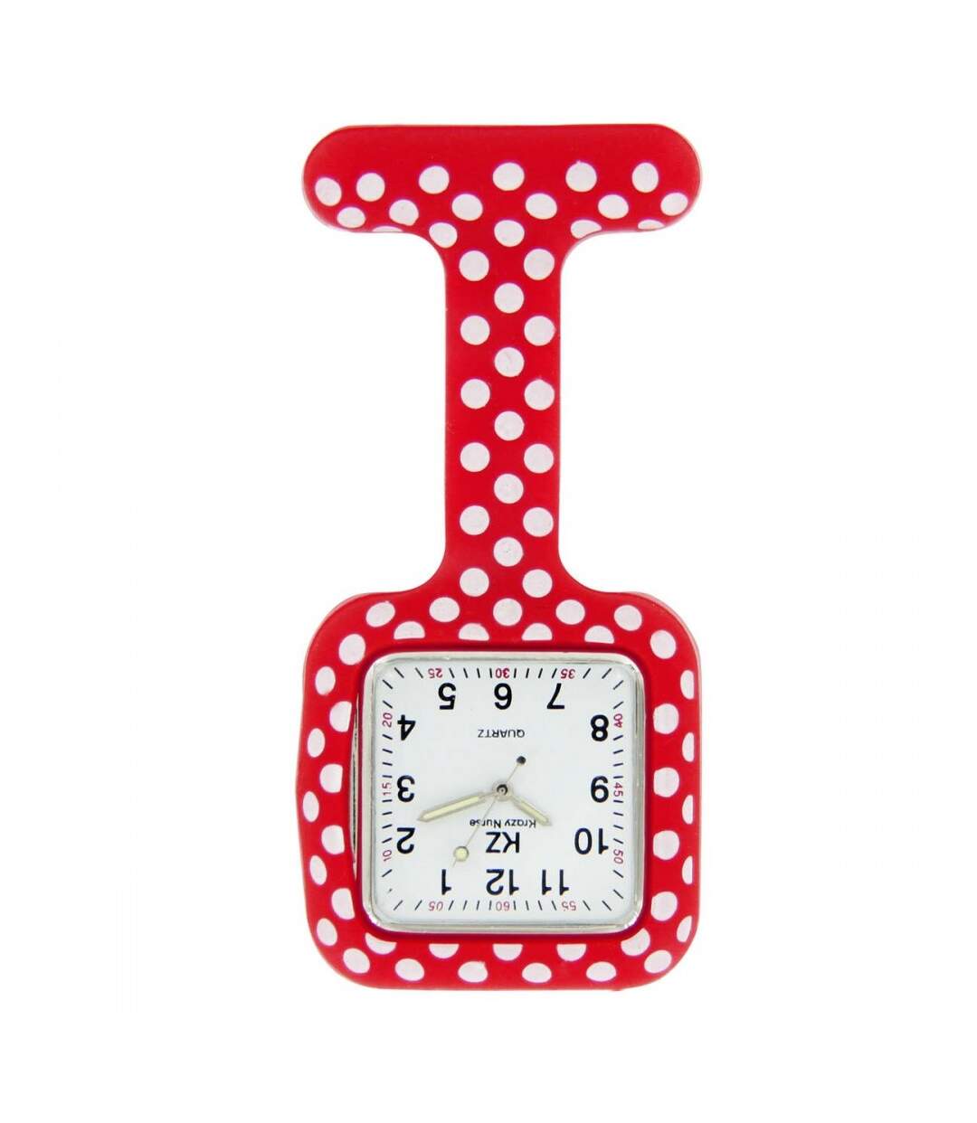 Montre Infirmière Fun Silicone Rouge Pois KZ-1