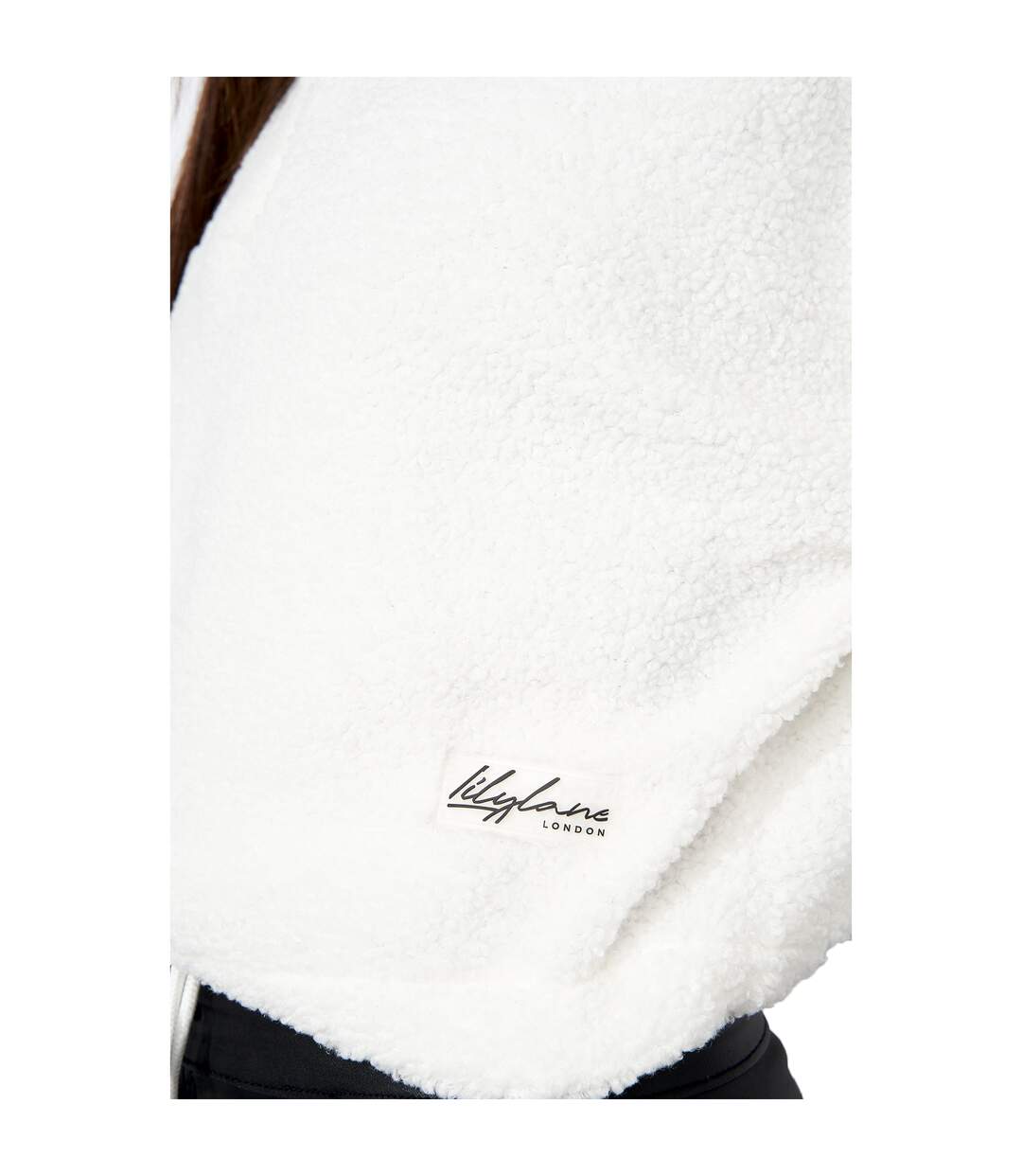 Lily Lane Womens/Ladies Kimora Borg Funnel Neck Hoodie (White) - UTBG669-4