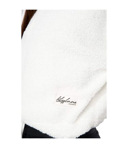 Lily Lane Womens/Ladies Kimora Borg Funnel Neck Hoodie (White) - UTBG669