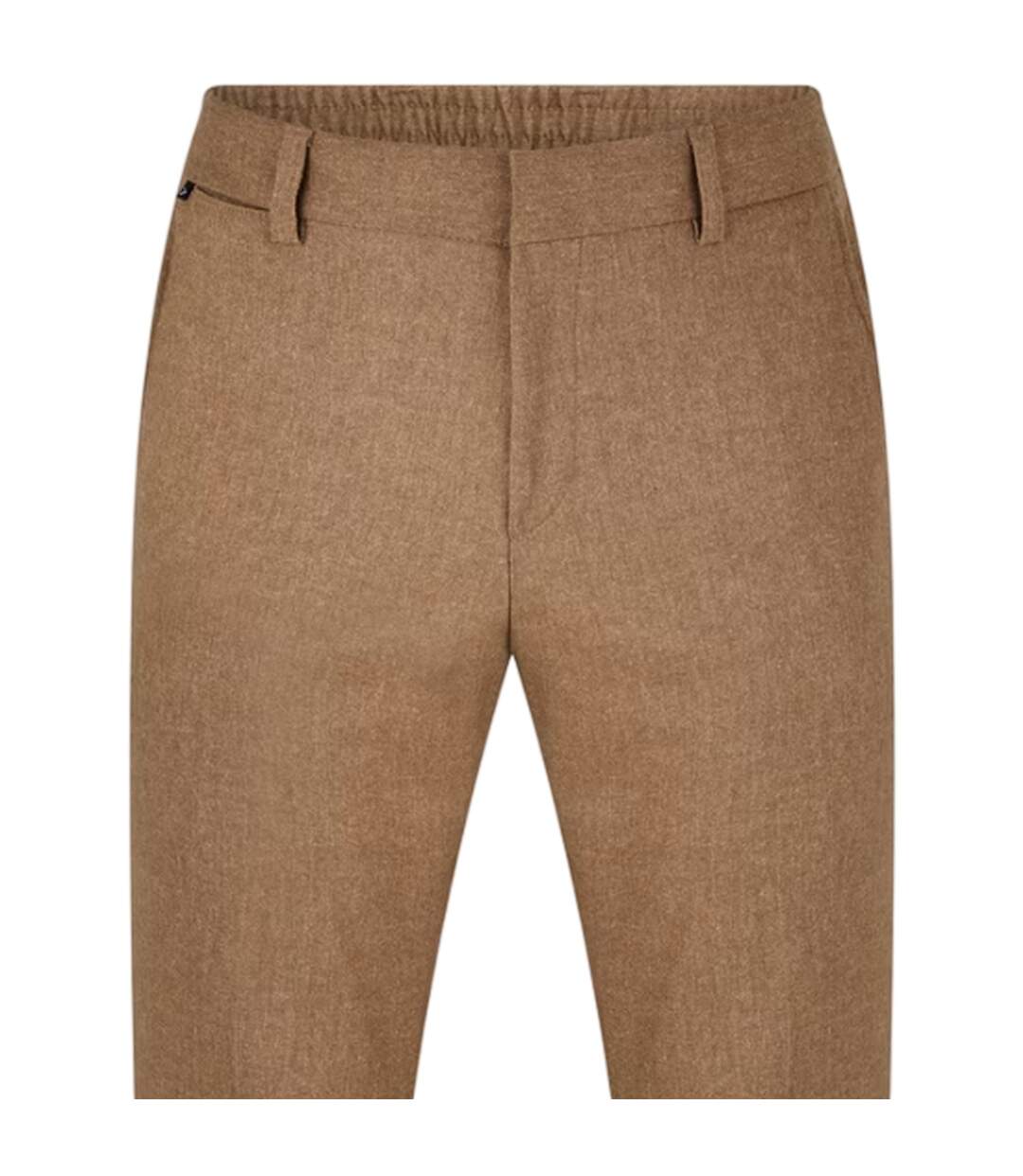 Mens Genius Virgin Wool Regular Trousers Medium Beige Boss-4