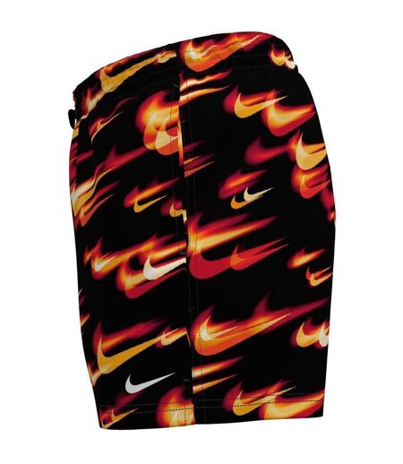 Short De Bain Breaker Homme Noir Rouge Vif Nike