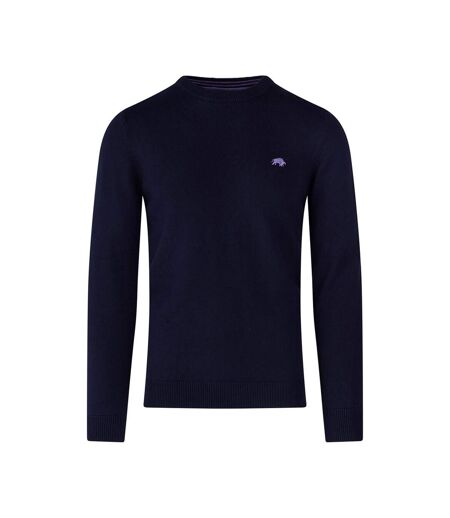 Pull homme bleu marine Raging Bull