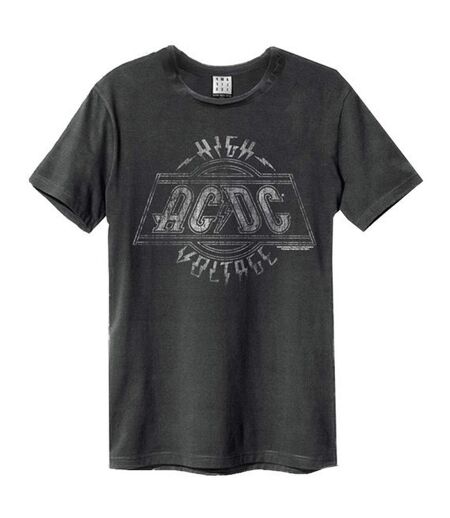 Unisex Adult High Voltage Tour Ac/dc T-shirt Charcoal Amplified
