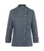 Womens/ladies Larissa Chef Jacket Anthracite Karlowsky-1