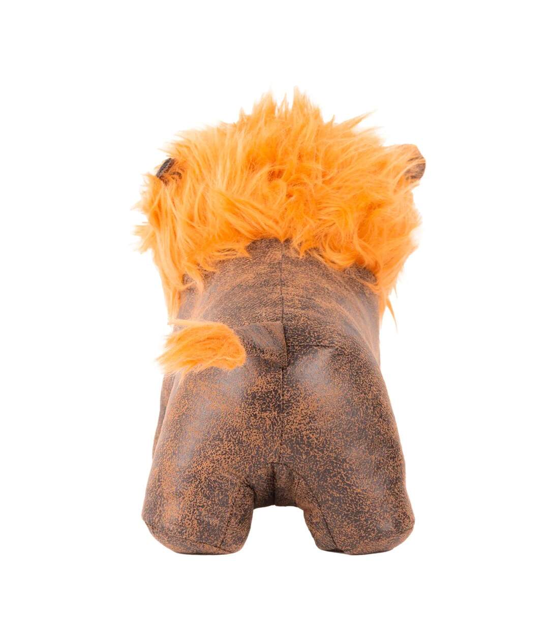 Faux leather lion doorstop one size brown/orange Paoletti-2