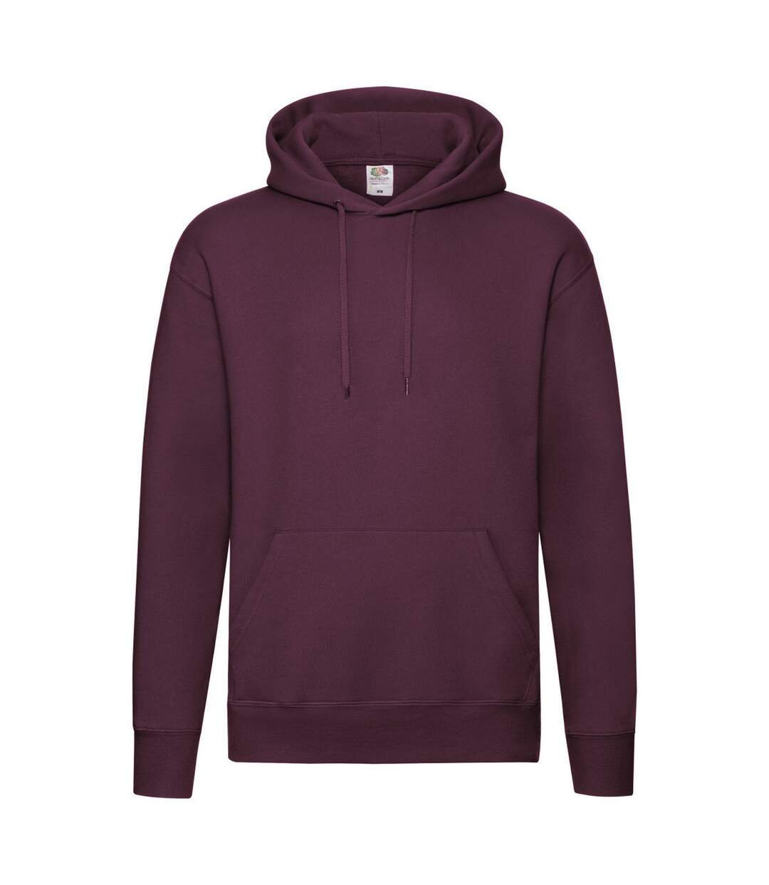 Mens Premium Hoodie Burgundy Fruit Of The Loom-1