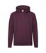 Mens Premium Hoodie Burgundy Fruit Of The Loom-1
