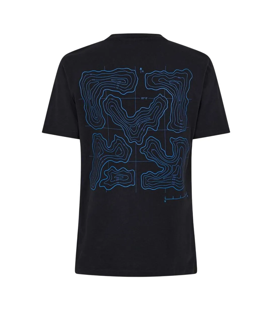 T-shirt Homme Noir Bleu Off White-2