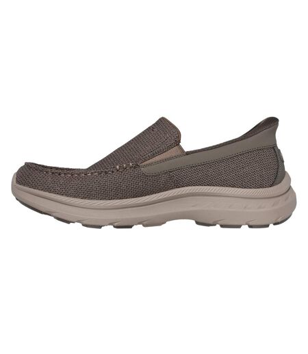 Mens Pollard Wilfred Slip-in Trainers Taupe Skechers