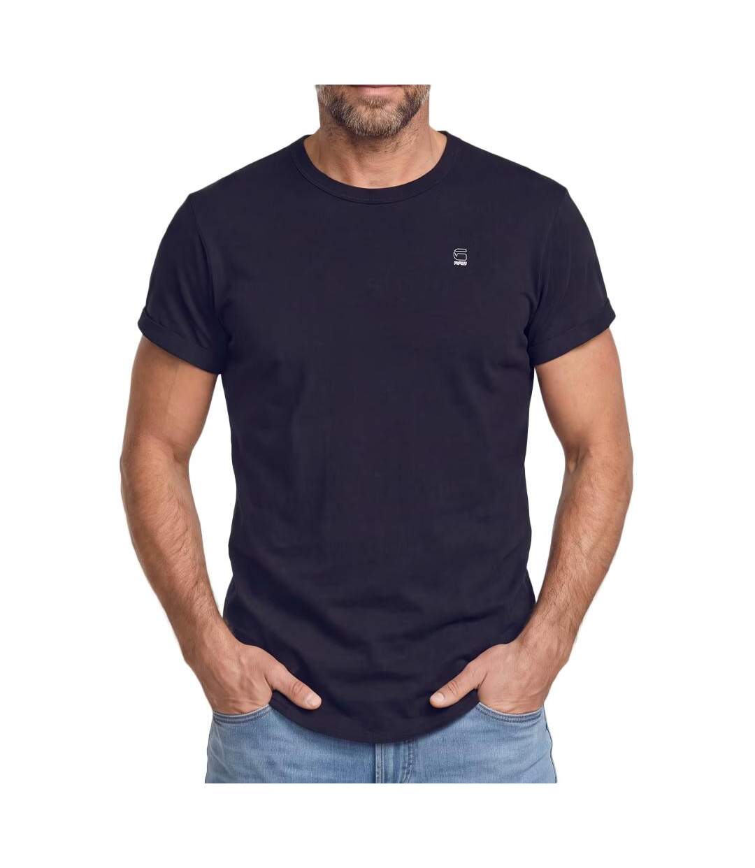 T-Shirt marine homme g-star raw logoss0-1