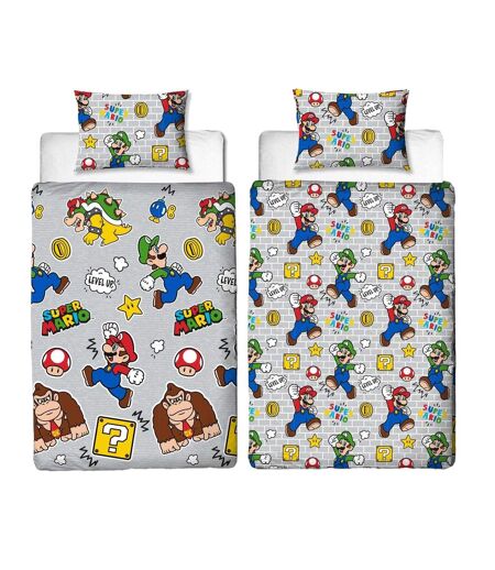 Reversible Duvet Set Multicoloured Super Mario