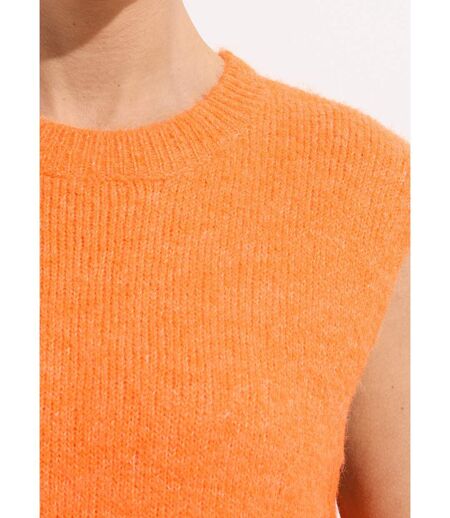 Pull sans manches en maille avec laine
