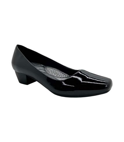 Boulevard Womens/Ladies Patent PU Low Heel Court Shoes (Black) - UTDF2342