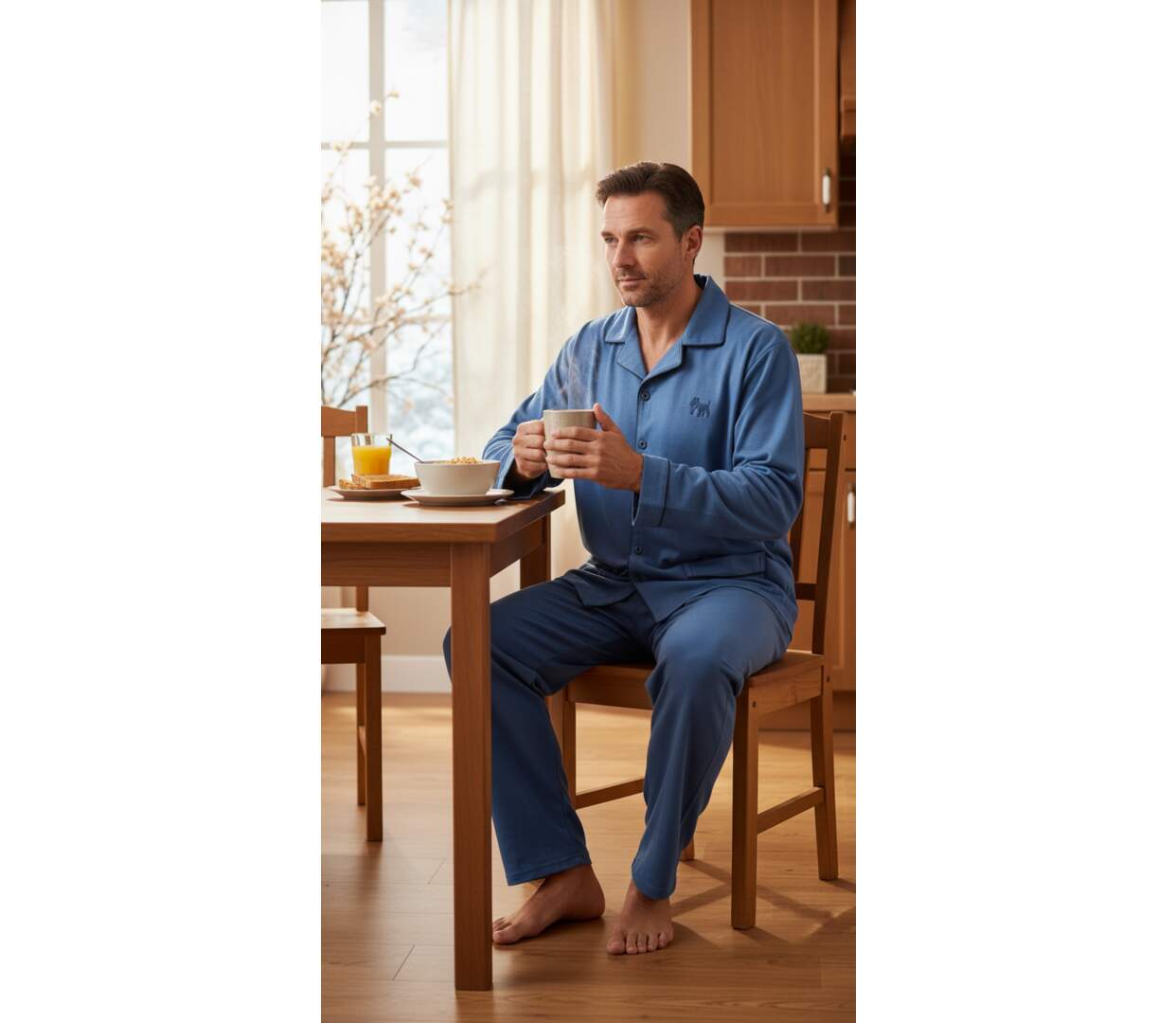 Pyjama Homme Hiver Polaire boutonné C2530-3