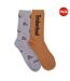 Lot De 2  Chaussettes Pour Bottes Motif/style Imprimé Homme Gris Moyen Timberland-1