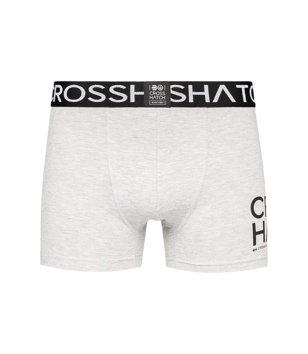 Boxers gridline homme gris chiné Crosshatch