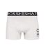 Pack of 3  Mens gridline boxer shorts  grey marl Crosshatch-3