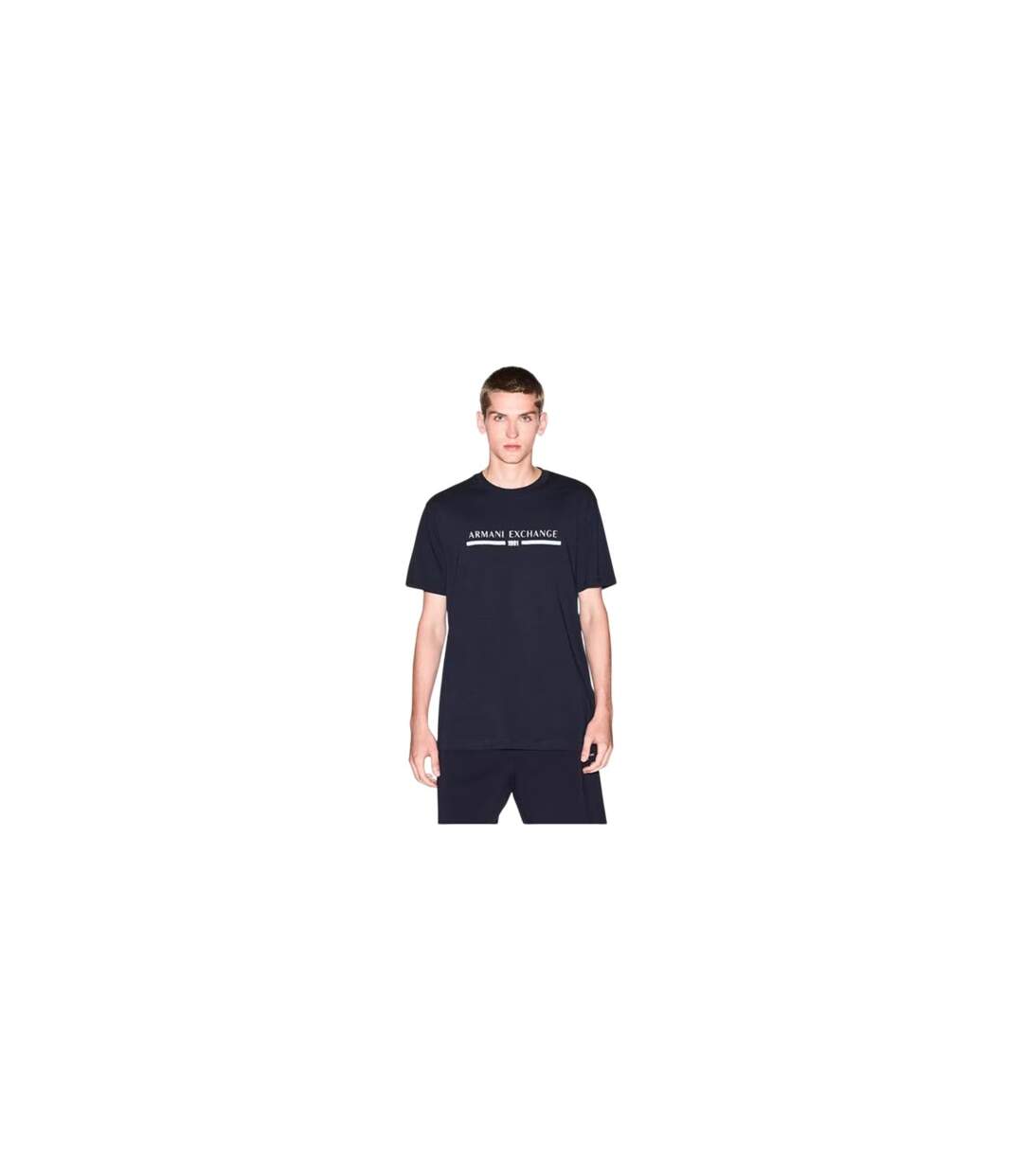 T-shirt Motif/style Linéaire Homme Bleu Marine Armani Exchange-1