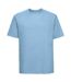 Mens ringspun cotton classic t-shirt sky blue Russell