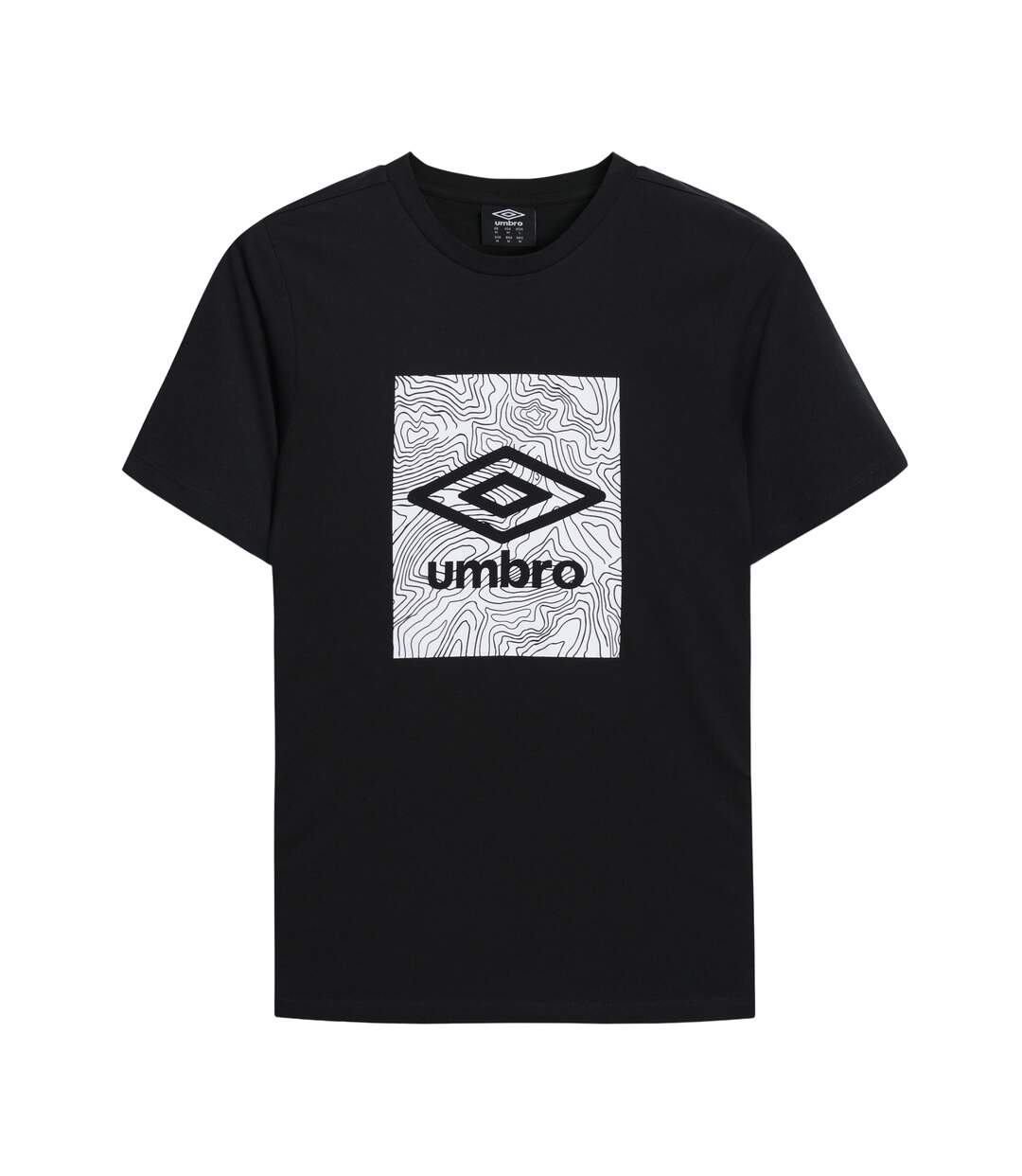 Mens Geo Wave T-shirt Black Umbro-1