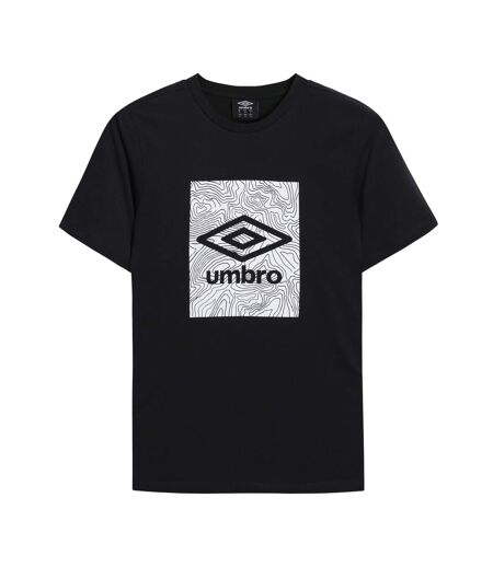 Mens Geo Wave T-shirt Black Umbro