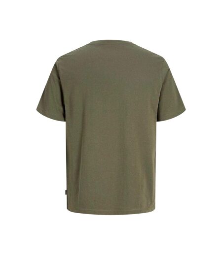 T-shirt Motif/style Uni Basic Homme Kaki Foncé Jack And Jones