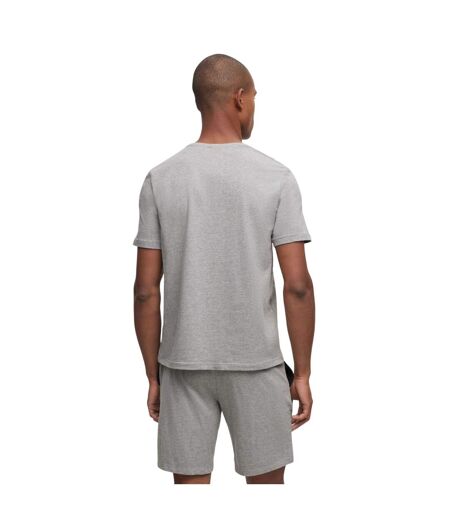 T-shirt Style Logo Brodé Mix&match Homme Gris Boss