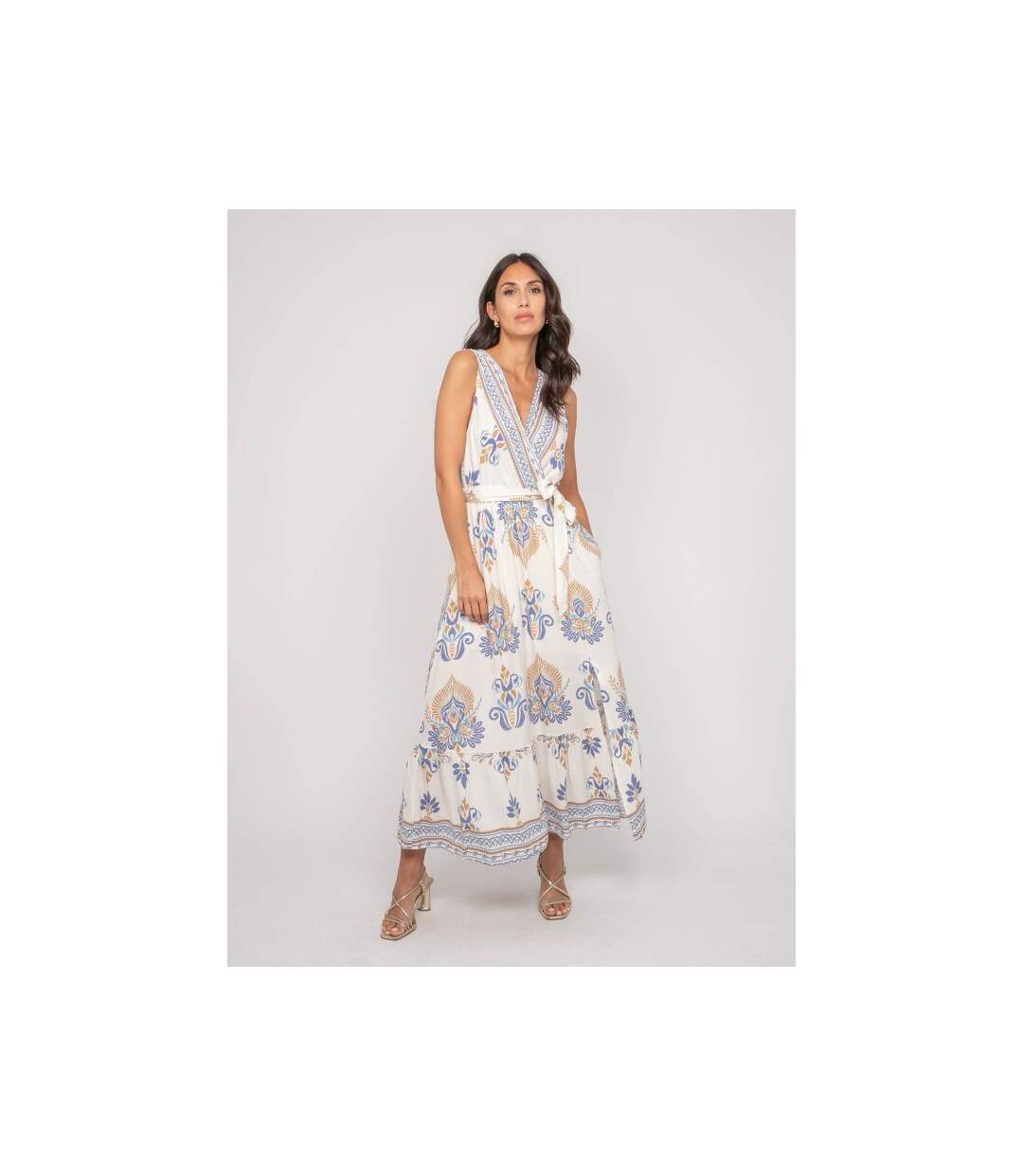 Robe sans manches motif cache-coeur ILDEMA - Dona X Lisa-1