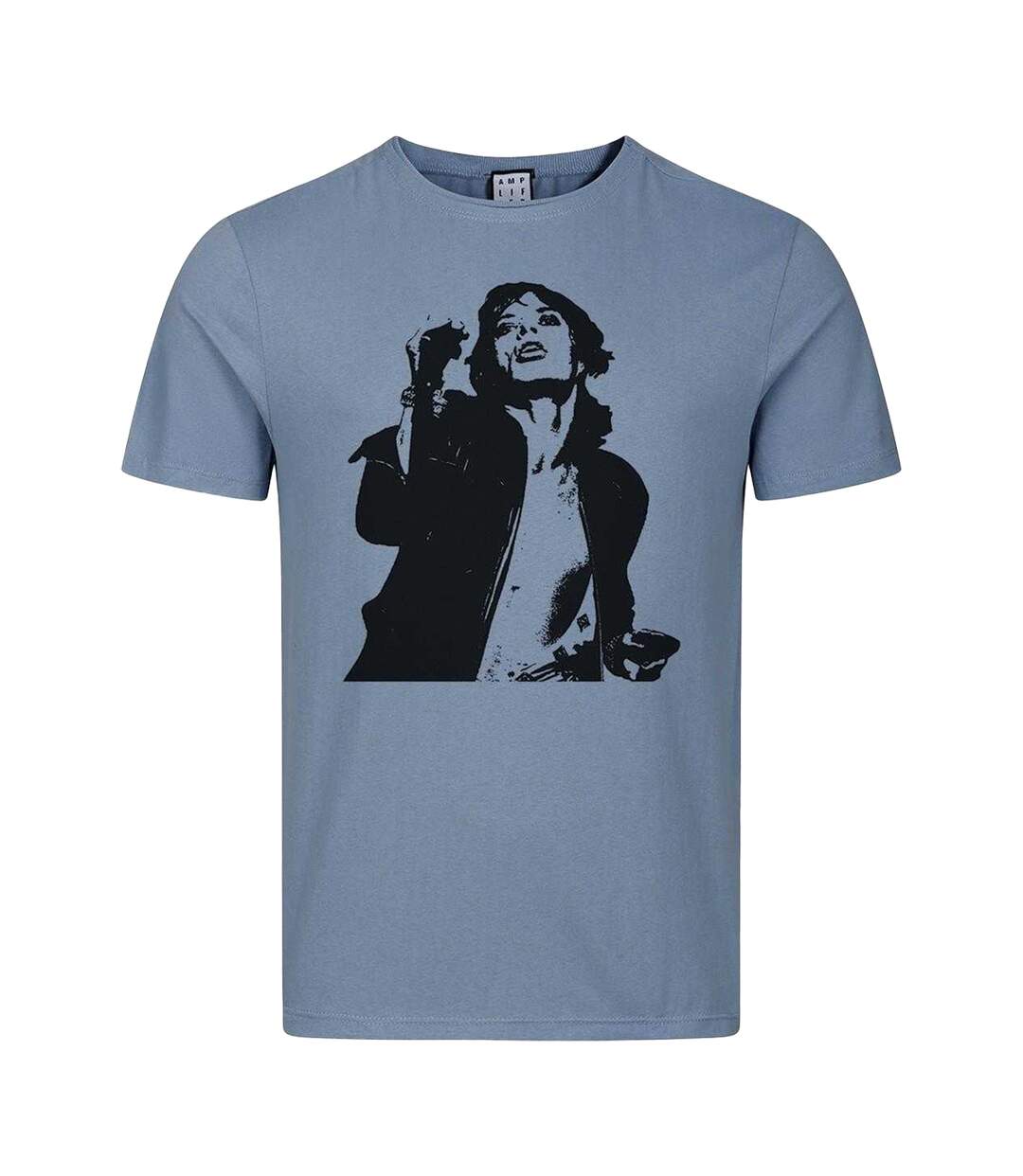 T-shirt Motif/style The Rolling Stones Mick Adulte Bleu Amplified-1