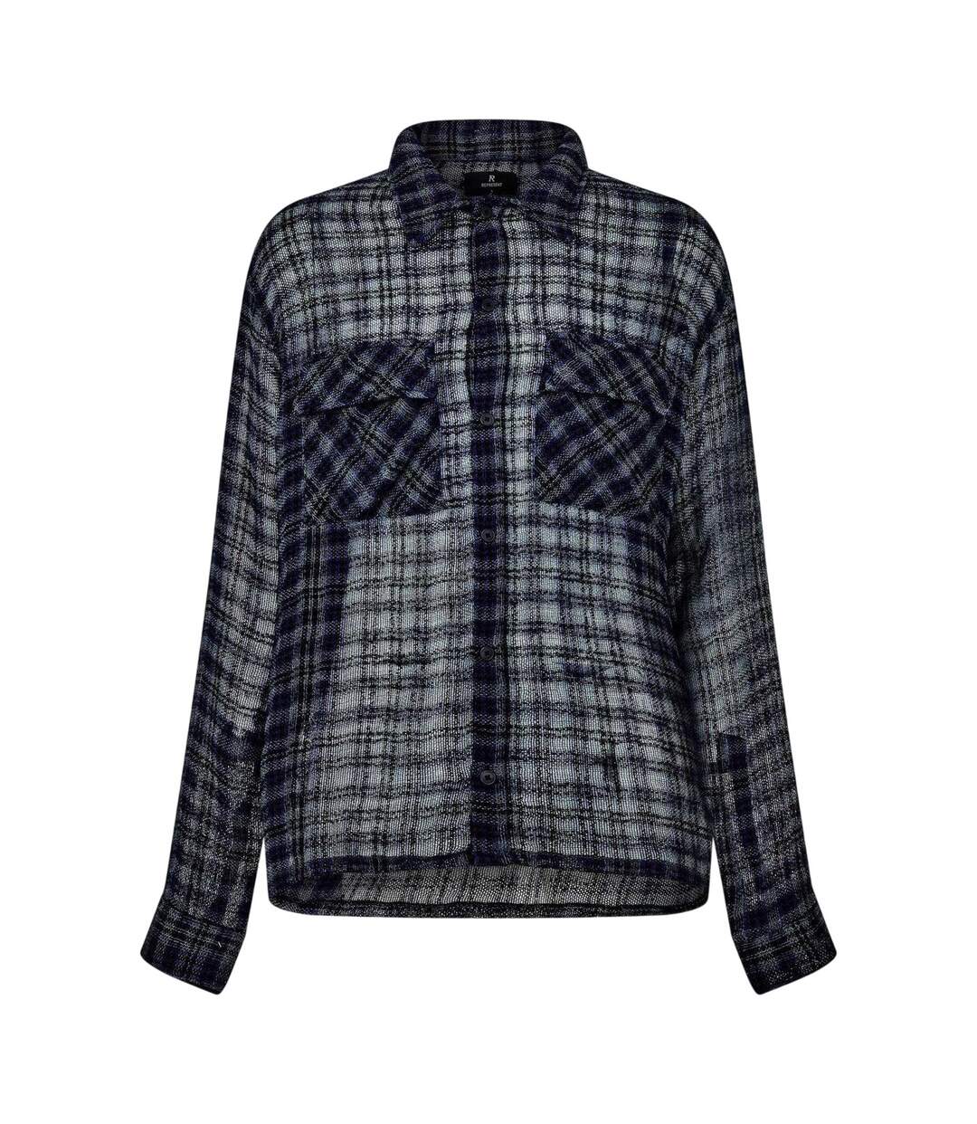 Mens Utility Overshirt Blue Check Represent-2