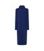 Womens/ladies Knitted Turtle Neck Sweater Dress Blue Pieces-2