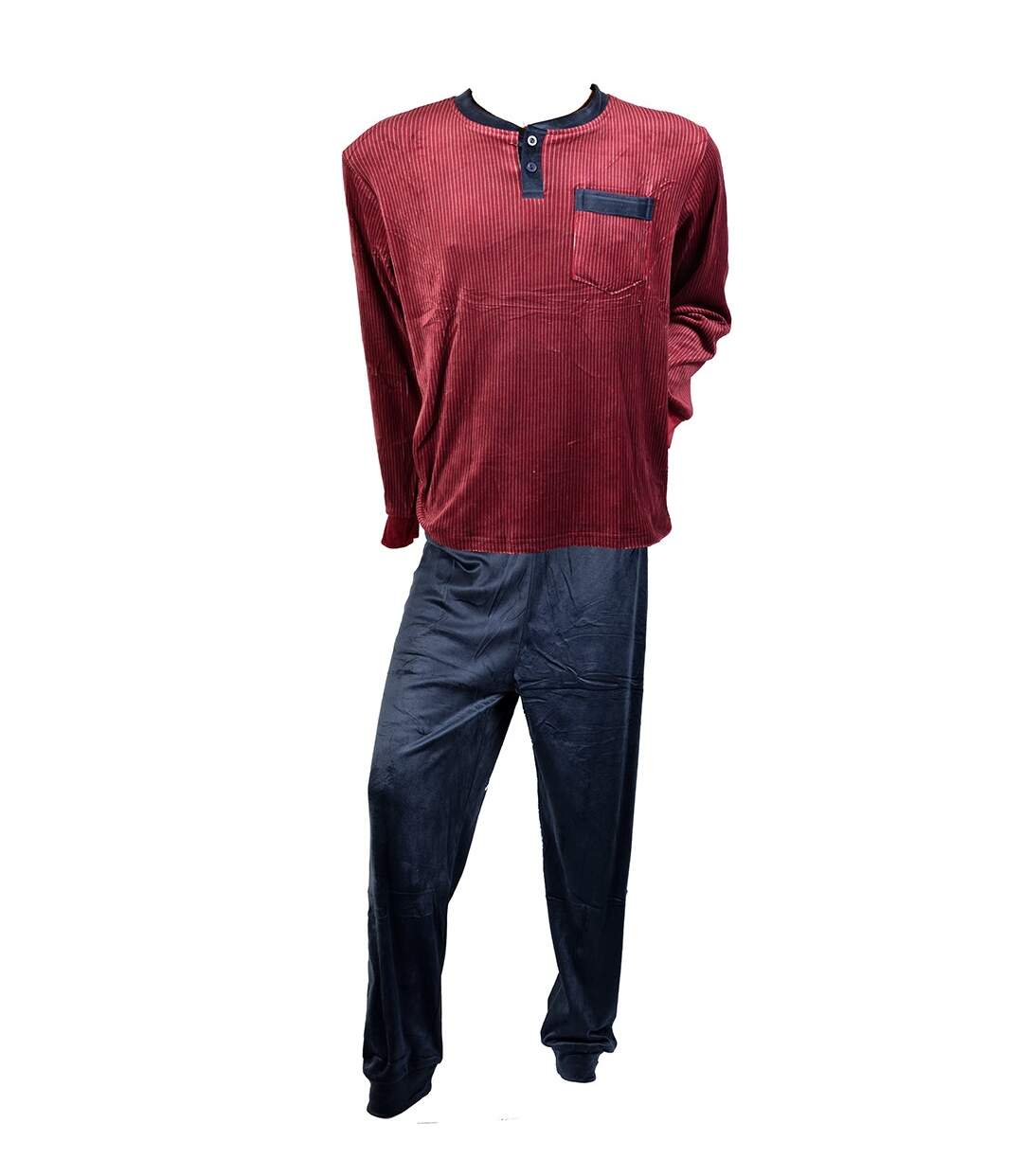 Pyjama Homme Long Soft Touch Ultra Confort E035 pyjama Bordeaux-1